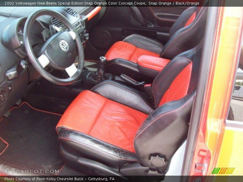 Snap Orange / Black/Orange 2002 Volkswagen New Beetle Special Edition Snap Orange Color Concept Coupe