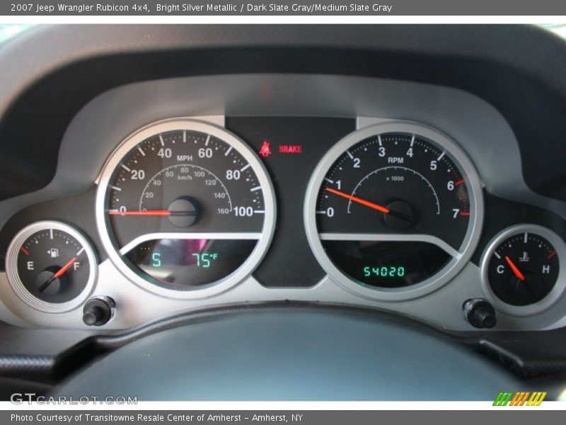 Bright Silver Metallic / Dark Slate Gray/Medium Slate Gray 2007 Jeep Wrangler Rubicon 4x4