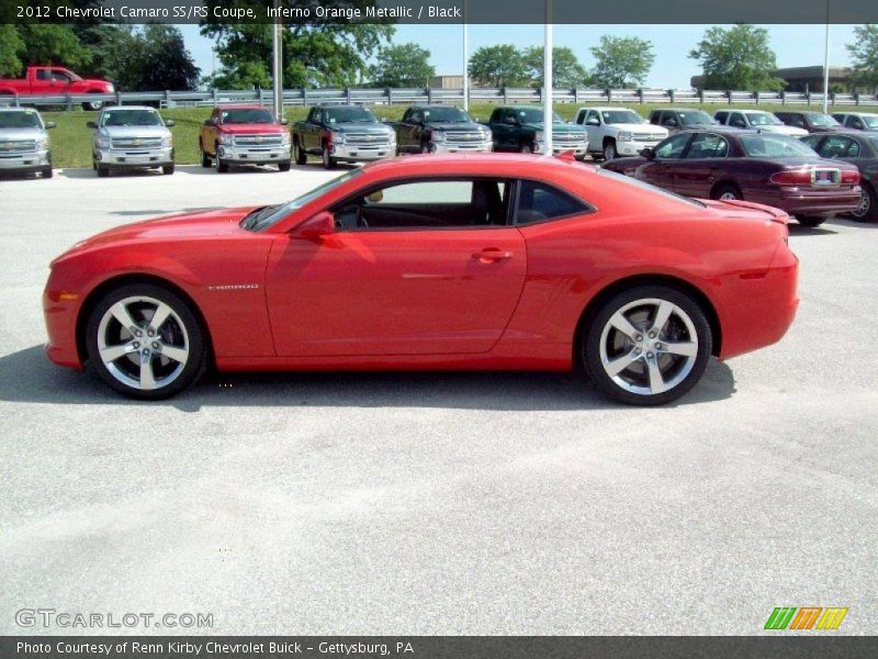 Inferno Orange Metallic / Black 2012 Chevrolet Camaro SS/RS Coupe