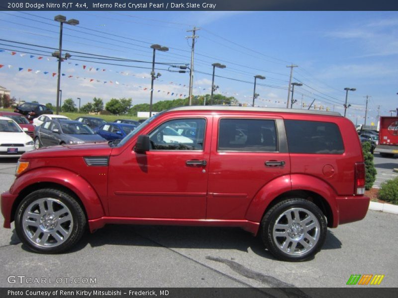 Inferno Red Crystal Pearl / Dark Slate Gray 2008 Dodge Nitro R/T 4x4