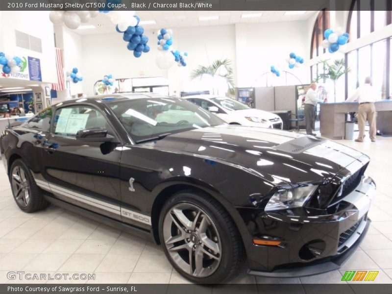 Black / Charcoal Black/White 2010 Ford Mustang Shelby GT500 Coupe