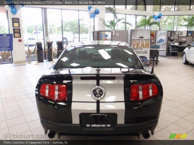 Black / Charcoal Black/White 2010 Ford Mustang Shelby GT500 Coupe