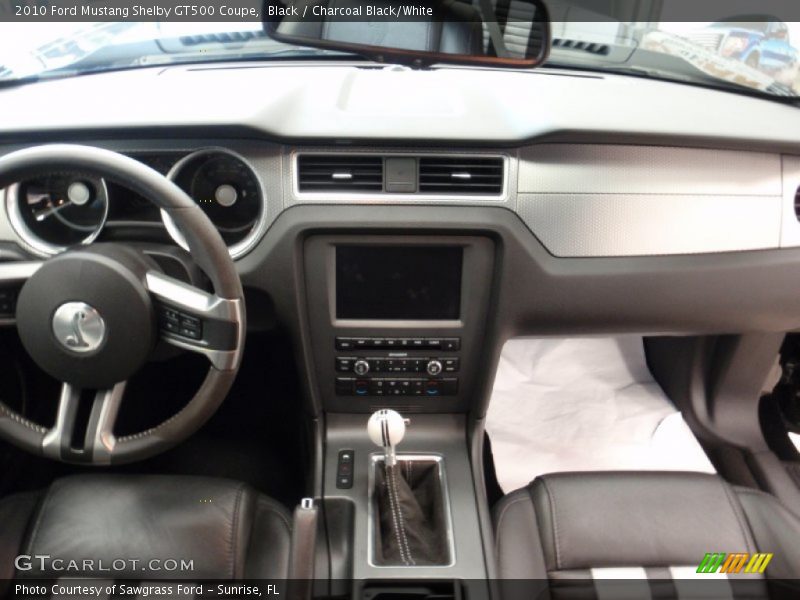 Black / Charcoal Black/White 2010 Ford Mustang Shelby GT500 Coupe