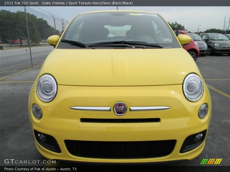 Giallo (Yellow) / Sport Tessuto Nero/Nero (Black/Black) 2012 Fiat 500 Sport