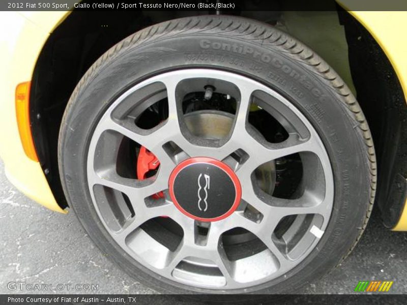 Giallo (Yellow) / Sport Tessuto Nero/Nero (Black/Black) 2012 Fiat 500 Sport