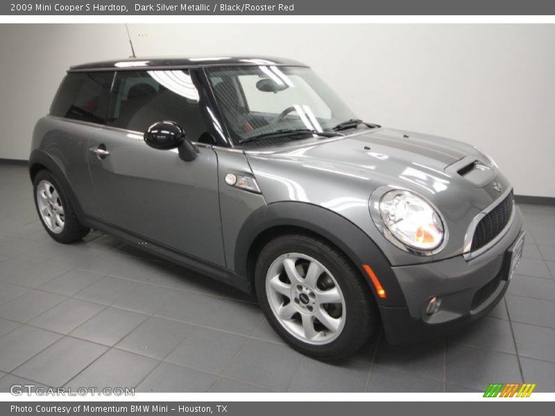 Dark Silver Metallic / Black/Rooster Red 2009 Mini Cooper S Hardtop