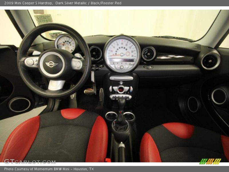 Dark Silver Metallic / Black/Rooster Red 2009 Mini Cooper S Hardtop