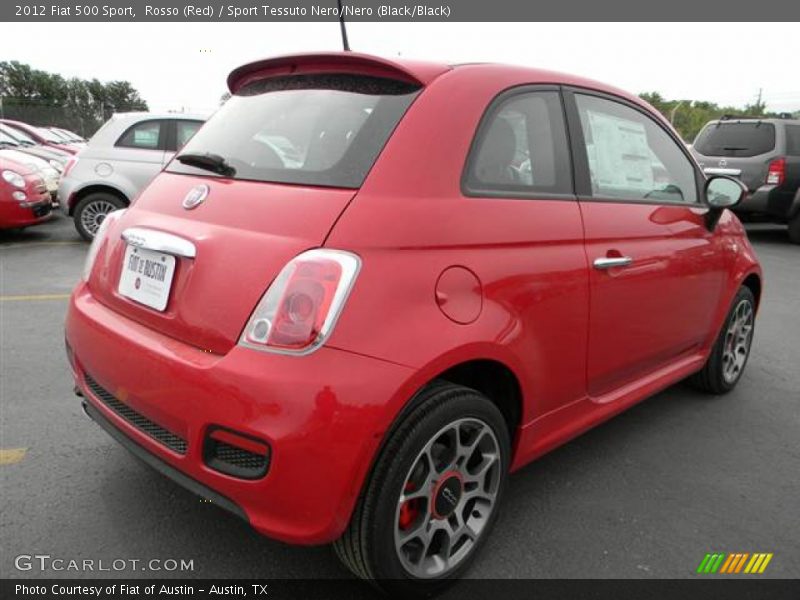 Rosso (Red) / Sport Tessuto Nero/Nero (Black/Black) 2012 Fiat 500 Sport