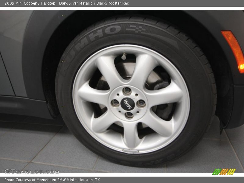 Dark Silver Metallic / Black/Rooster Red 2009 Mini Cooper S Hardtop