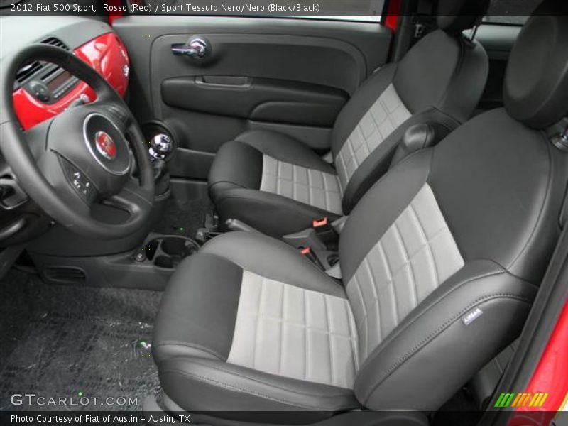 Rosso (Red) / Sport Tessuto Nero/Nero (Black/Black) 2012 Fiat 500 Sport