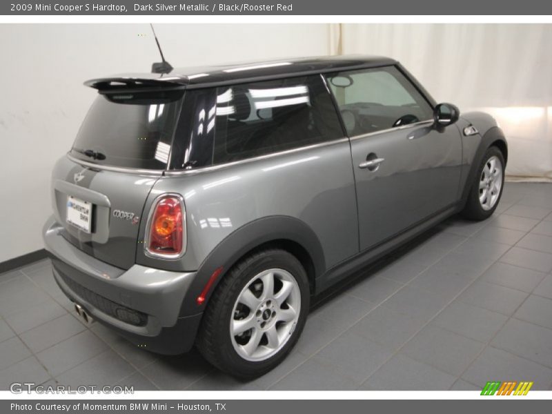 Dark Silver Metallic / Black/Rooster Red 2009 Mini Cooper S Hardtop