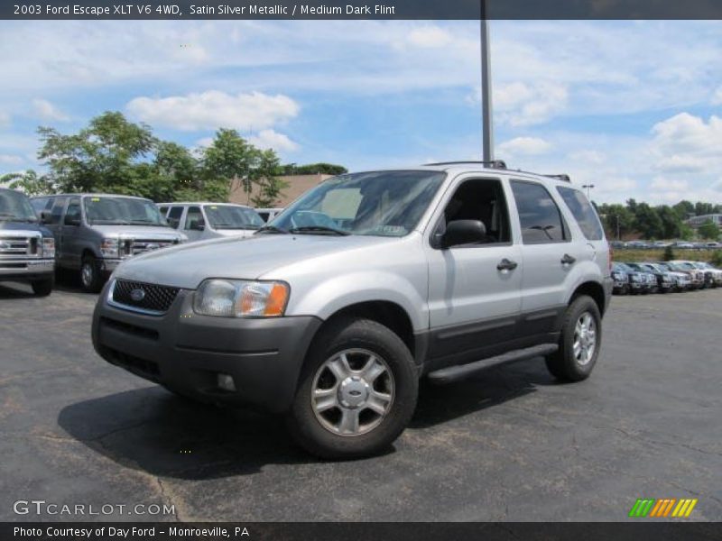 Satin Silver Metallic / Medium Dark Flint 2003 Ford Escape XLT V6 4WD