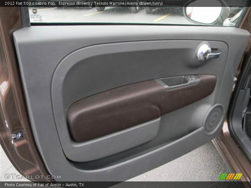 Espresso (Brown) / Tessuto Marrone/Avorio (Brown/Ivory) 2012 Fiat 500 c cabrio Pop