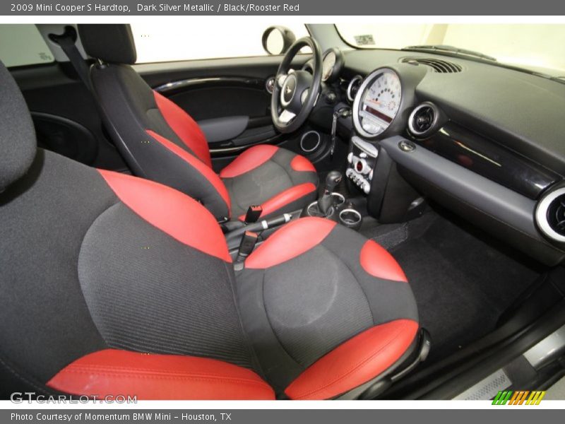 Dark Silver Metallic / Black/Rooster Red 2009 Mini Cooper S Hardtop