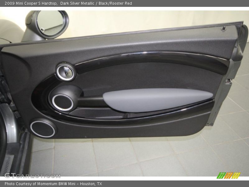 Dark Silver Metallic / Black/Rooster Red 2009 Mini Cooper S Hardtop