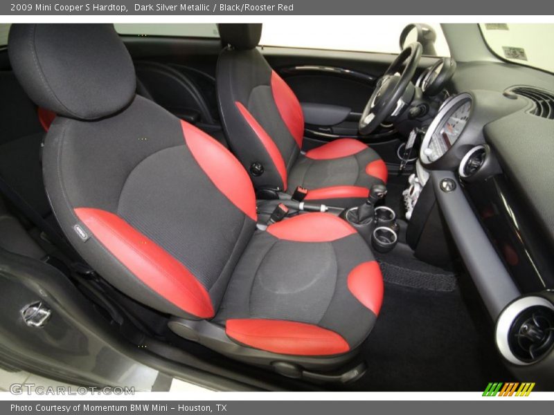 Dark Silver Metallic / Black/Rooster Red 2009 Mini Cooper S Hardtop
