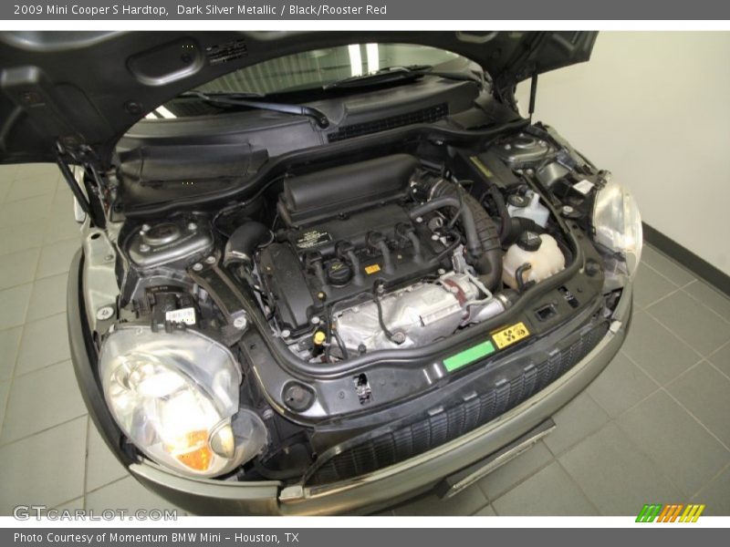 Dark Silver Metallic / Black/Rooster Red 2009 Mini Cooper S Hardtop