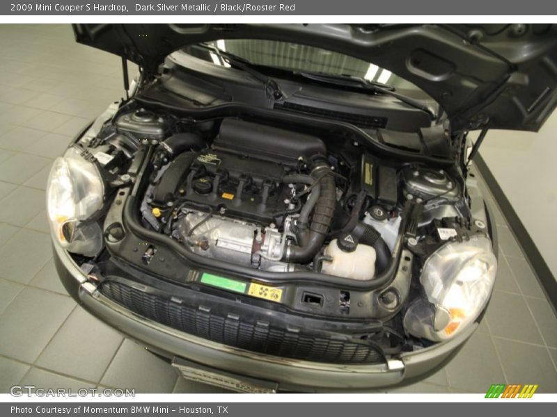 Dark Silver Metallic / Black/Rooster Red 2009 Mini Cooper S Hardtop
