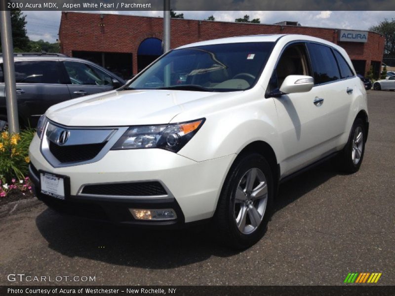Aspen White Pearl / Parchment 2010 Acura MDX