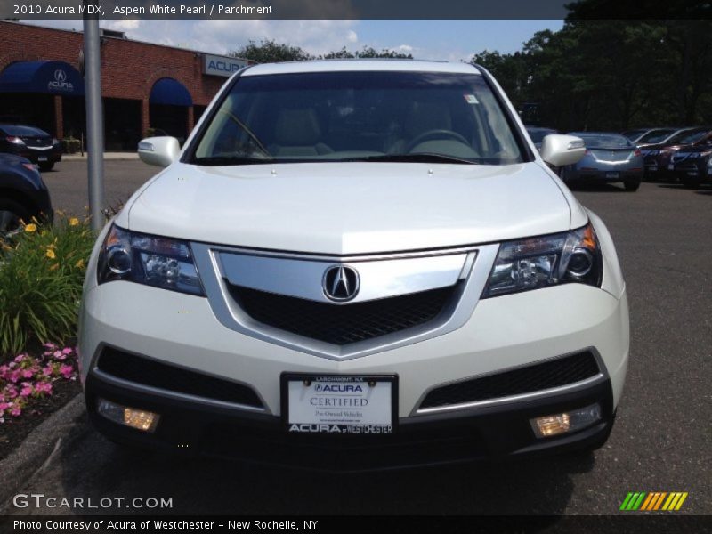 Aspen White Pearl / Parchment 2010 Acura MDX