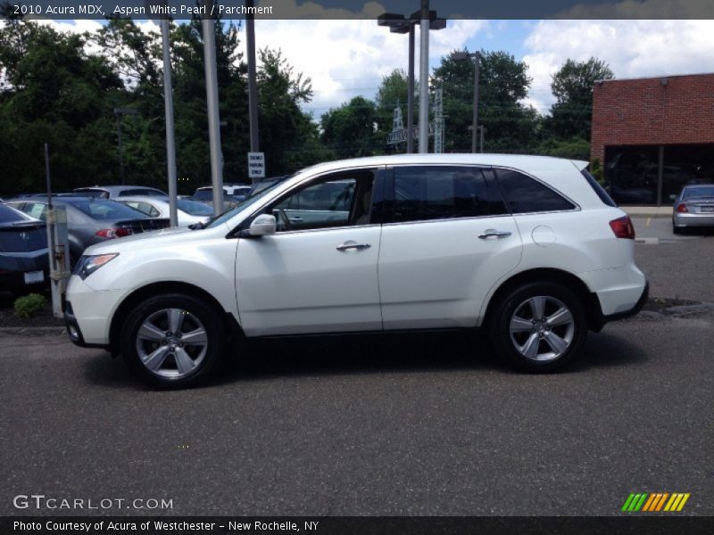 Aspen White Pearl / Parchment 2010 Acura MDX