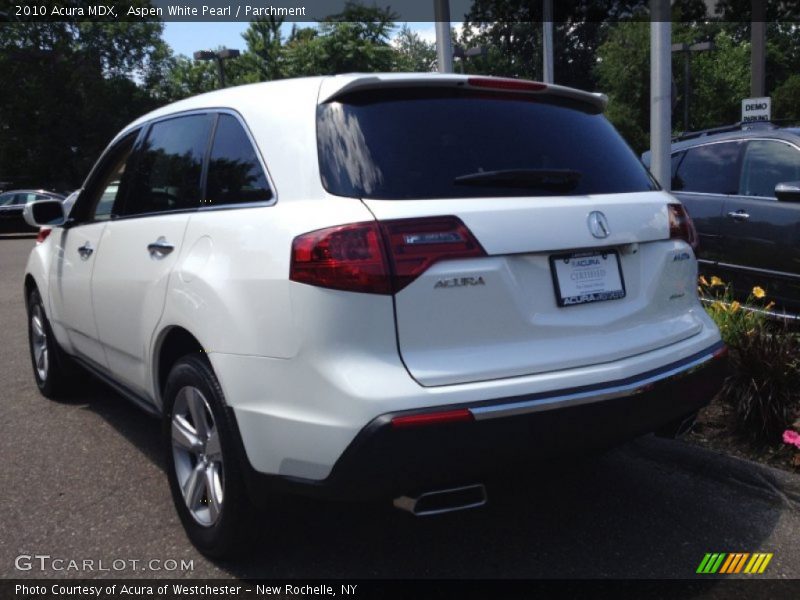 Aspen White Pearl / Parchment 2010 Acura MDX