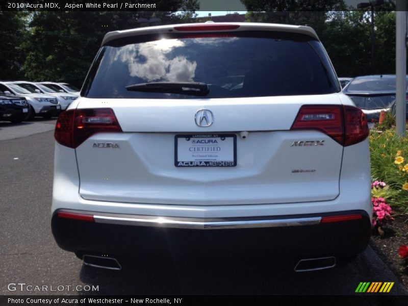 Aspen White Pearl / Parchment 2010 Acura MDX