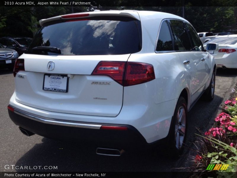 Aspen White Pearl / Parchment 2010 Acura MDX