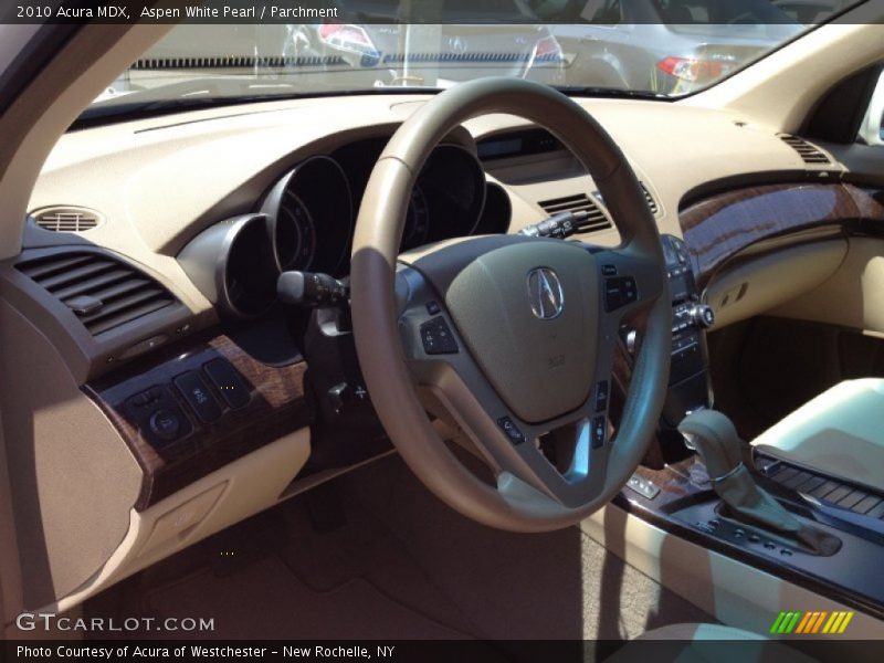 Aspen White Pearl / Parchment 2010 Acura MDX
