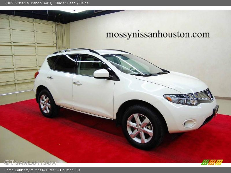 Glacier Pearl / Beige 2009 Nissan Murano S AWD