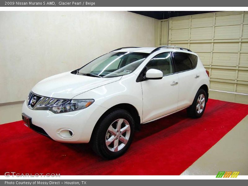 Glacier Pearl / Beige 2009 Nissan Murano S AWD