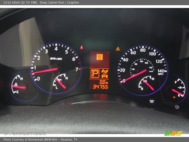 Deep Garnet Red / Graphite 2010 Infiniti QX 56 4WD