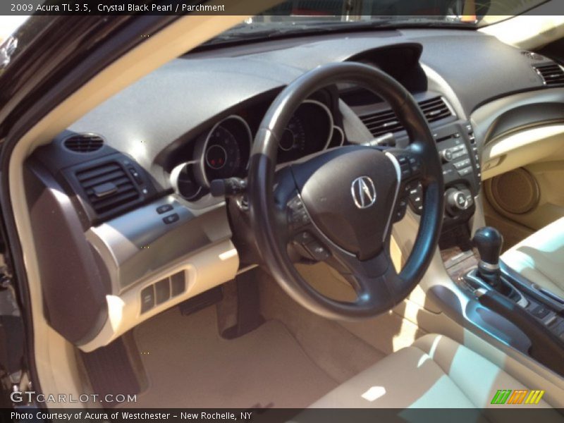 Crystal Black Pearl / Parchment 2009 Acura TL 3.5