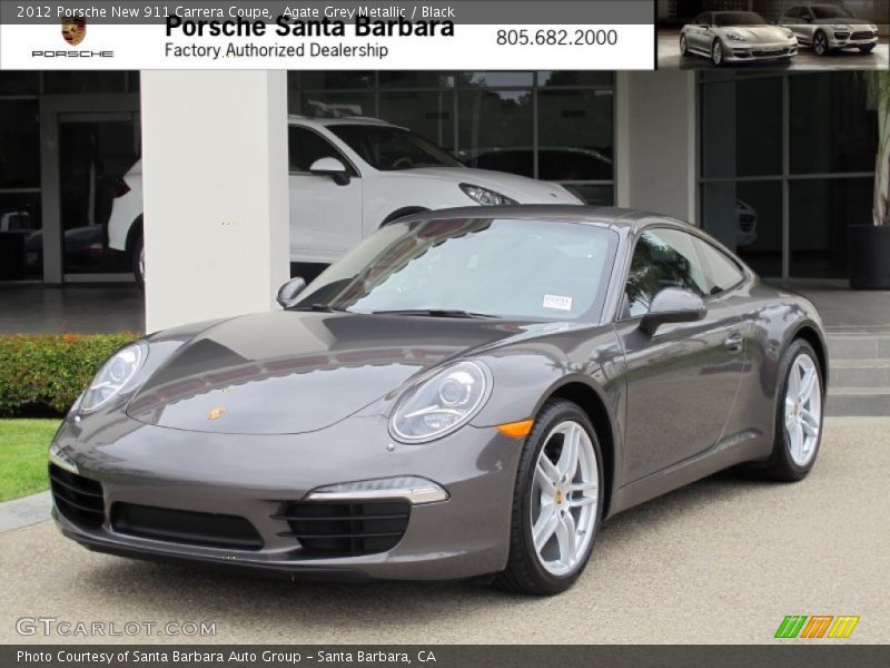 Agate Grey Metallic / Black 2012 Porsche New 911 Carrera Coupe