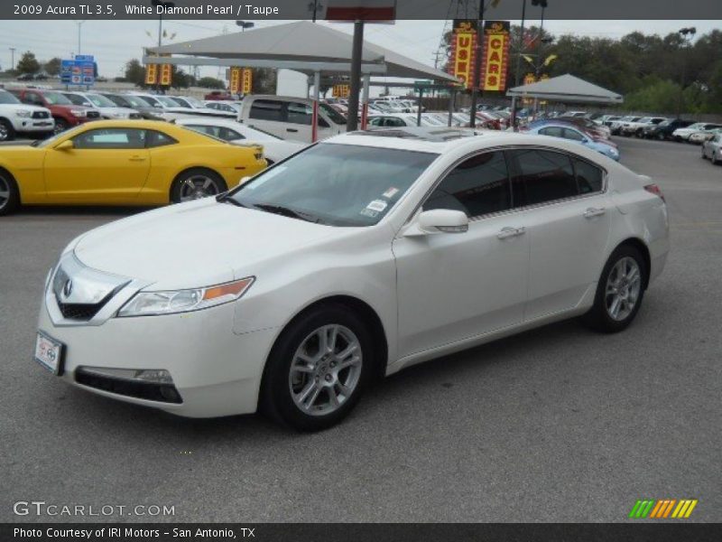 White Diamond Pearl / Taupe 2009 Acura TL 3.5