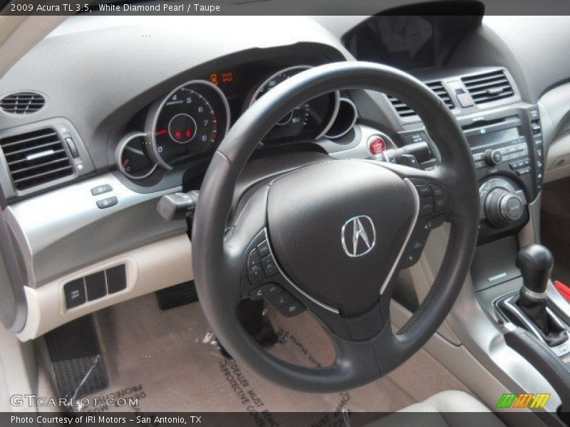 White Diamond Pearl / Taupe 2009 Acura TL 3.5