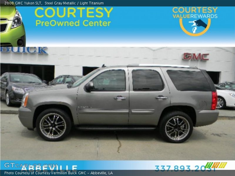 Steel Gray Metallic / Light Titanium 2008 GMC Yukon SLT