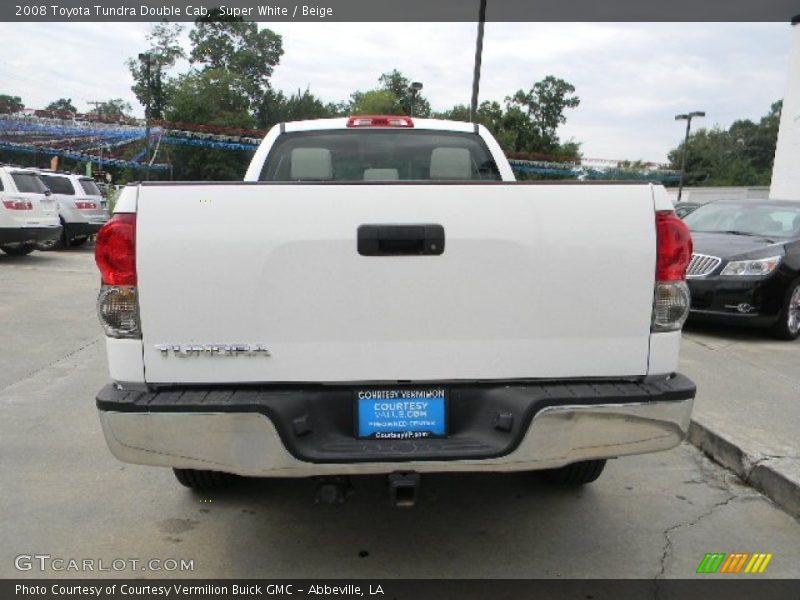 Super White / Beige 2008 Toyota Tundra Double Cab