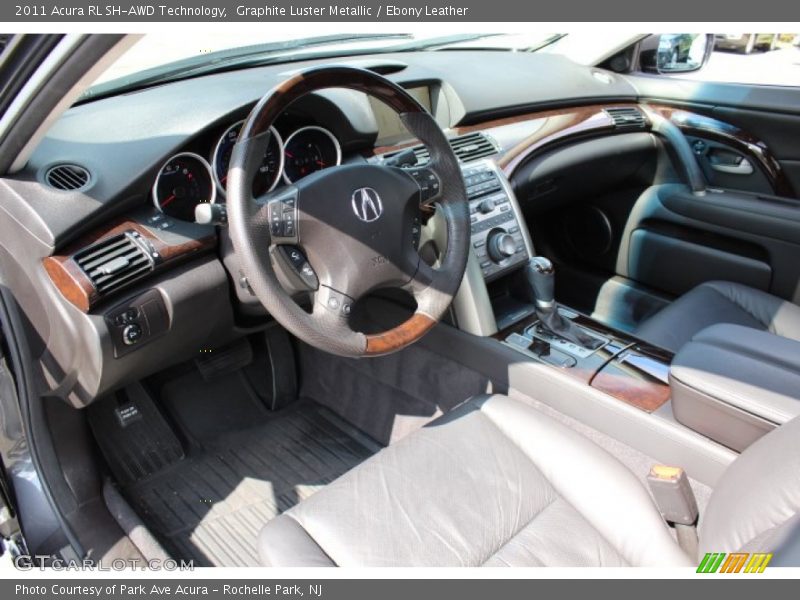 Graphite Luster Metallic / Ebony Leather 2011 Acura RL SH-AWD Technology