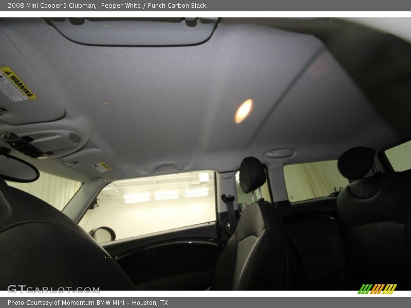 Pepper White / Punch Carbon Black 2008 Mini Cooper S Clubman
