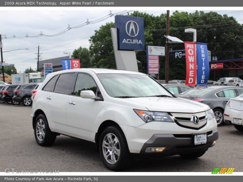 Aspen White Pearl / Parchment 2009 Acura MDX Technology