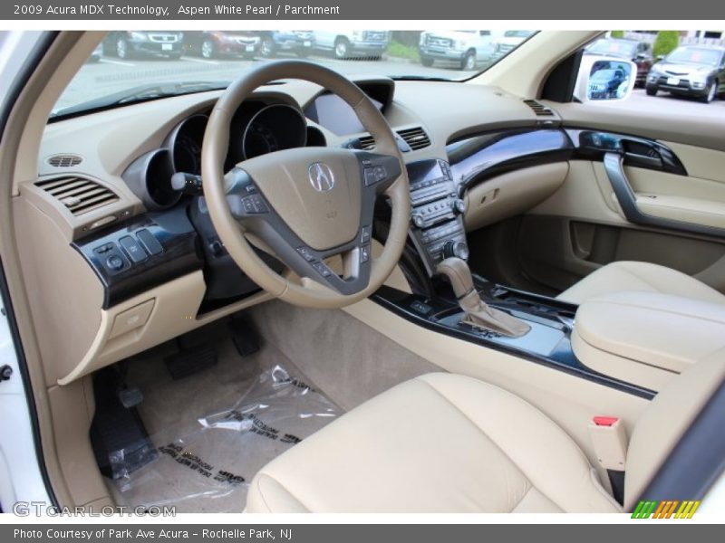 Aspen White Pearl / Parchment 2009 Acura MDX Technology