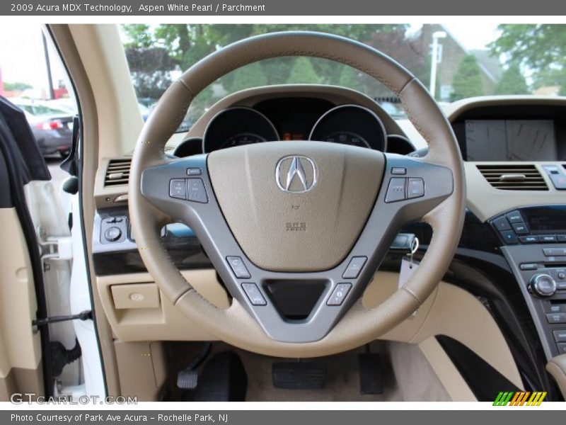 Aspen White Pearl / Parchment 2009 Acura MDX Technology
