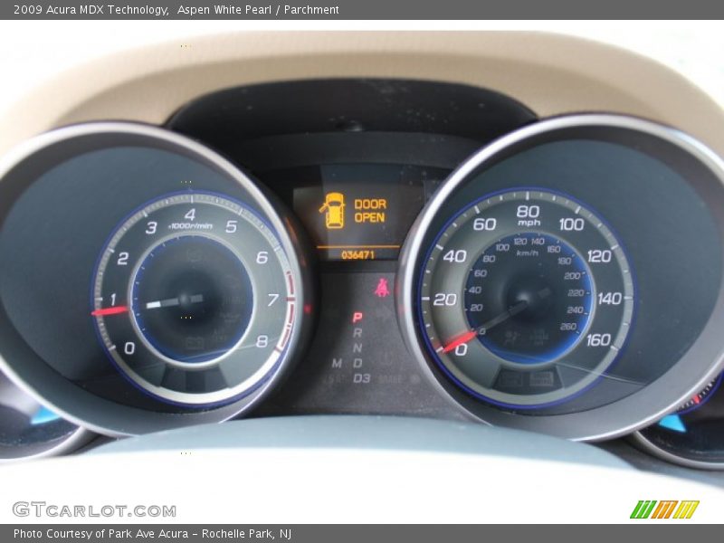 Aspen White Pearl / Parchment 2009 Acura MDX Technology