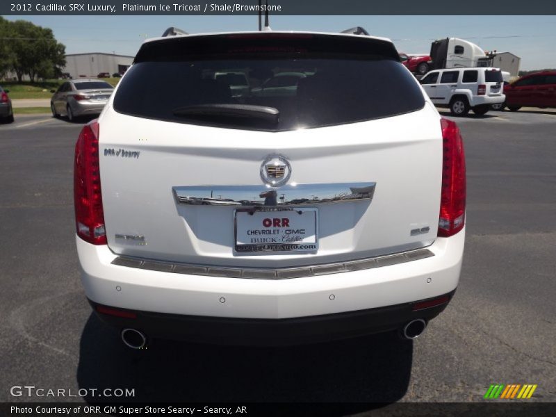 Platinum Ice Tricoat / Shale/Brownstone 2012 Cadillac SRX Luxury