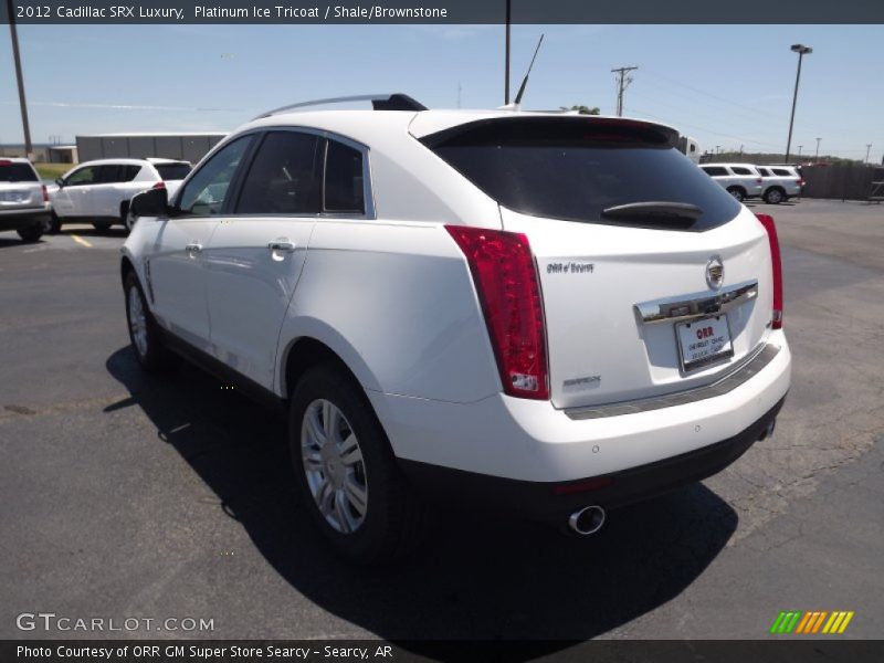 Platinum Ice Tricoat / Shale/Brownstone 2012 Cadillac SRX Luxury