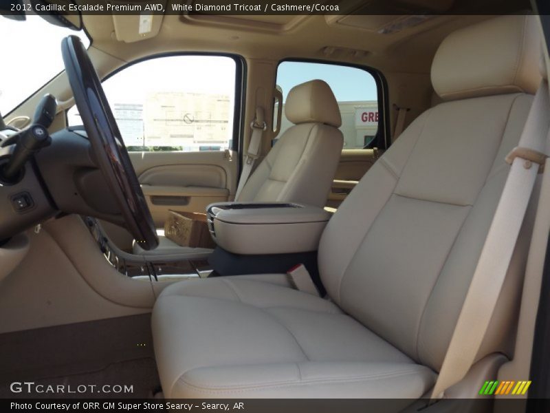 White Diamond Tricoat / Cashmere/Cocoa 2012 Cadillac Escalade Premium AWD