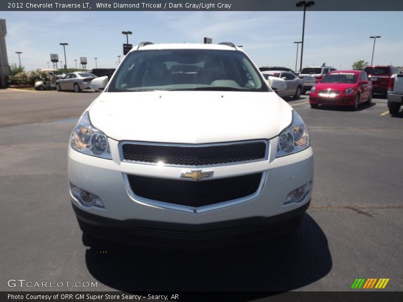 White Diamond Tricoat / Dark Gray/Light Gray 2012 Chevrolet Traverse LT