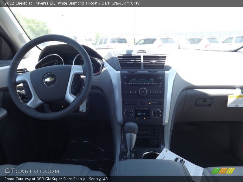 White Diamond Tricoat / Dark Gray/Light Gray 2012 Chevrolet Traverse LT