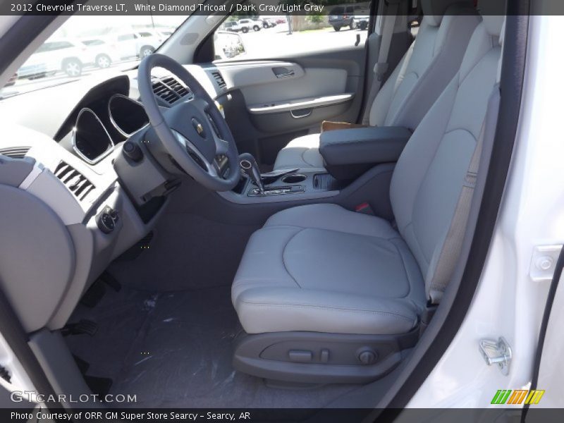 White Diamond Tricoat / Dark Gray/Light Gray 2012 Chevrolet Traverse LT